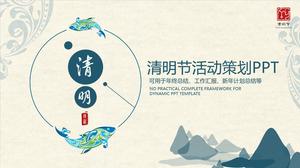 Ching Ming Festivalul de eveniment de planificare PPT șablon