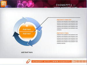 Setas do círculo de download de material PPT