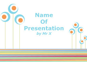 วงกลมดอกไม้ฤดูใบไม้ผลิ PowerPoint แม่แบบ