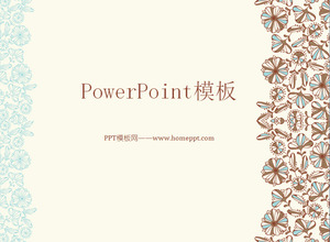 Classical cartoon pattern background art PowerPoint template download