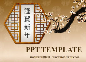 estilo clássico chinês do Festival da Primavera Ano Novo de download modelo de slide