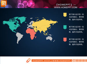 Temiz renk PPT grafik paketi indir düzleştirilmiş