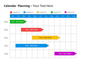 Plantilla PPT calendario de proyecto de color