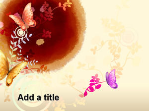 Colorful butterfly background Powerpoint, the Templates