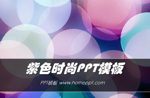 Renkli Mor Çember Geçmiş Teknoloji Moda PPT Şablonlar Free Download