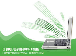 Bilgisayar E-posta arka plan teknolojisi PPT şablon