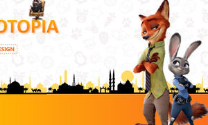 "Gila Hewan Kota" Disney 3D animasi blockbuster ppt template