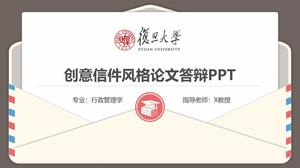 Carta creativa diseño de graduación respuesta PPT plantilla