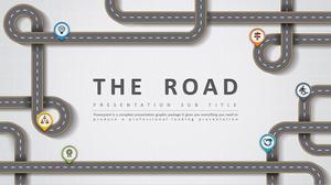 Modello PPT di design creativo a tema stradale