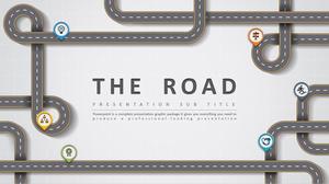 Creative road theme design PPT template