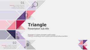 Креативный треугольник тема дизайн PPT шаблон