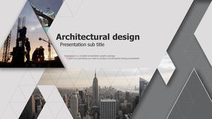 Creative Triangle Typography Building Construction PPT Template