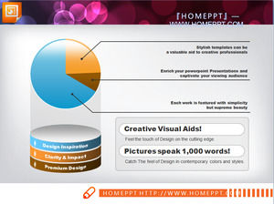 Crystal style slideshow pie chart template