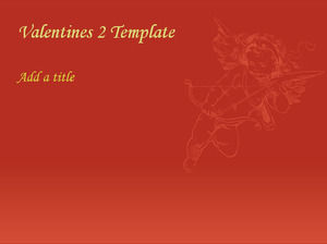Cupid red - festival PPT template