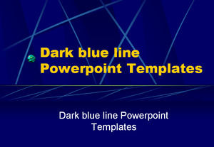 Închis linia albastră Template-uri PowerPoint