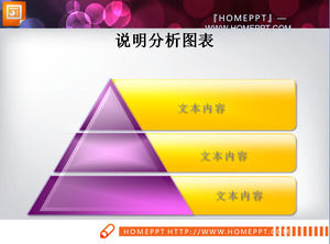Dimensional pyramid level relationship PPT chart