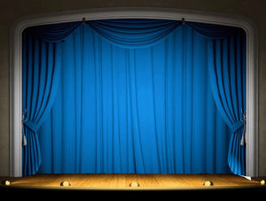 Dynamic Curtain Staged PPT Background Template