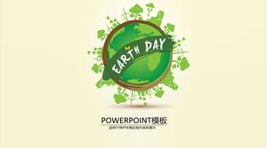 Earth Day theme promotion PPT template