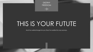 Elegant and elegant black and white graphic PPT template