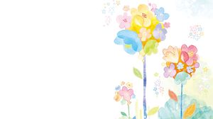 우아하고 신선한 수채화 꽃 PPT 배경 그림파워 포인트 템플릿 무료 다운로드 우아하고 신선한 수채화 꽃 Ppt 배경 그림파워 포인트 템플릿 무료 다운로드