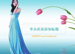 flores elegantes bonita da forma de download modelo de PPT