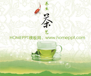 Elegan Teh Hijau Latar Belakang Chinese Tea Culture Slideshow Template Unduh