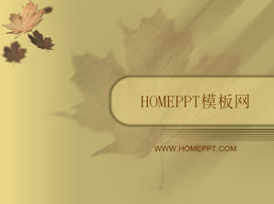 Fundo Elegante Maple Leaf Art PPT Template Baixar