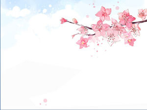 Elegant painted floral PPT background picture