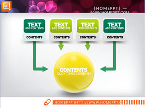 Tableau élégant slide jaune et vert télécharger modèle de package