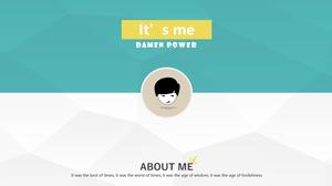 English resume self introduction PPT template