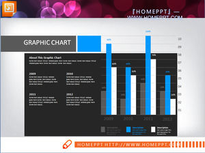 精致的年度数据分析PPT条形图材料模板