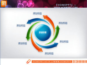 Exquisite Center Diffusion Relationship PowerPoint Chart material