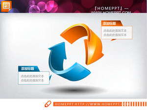 Rafinat circulară săgeată de fundal șablon Slide diagramă descărcare