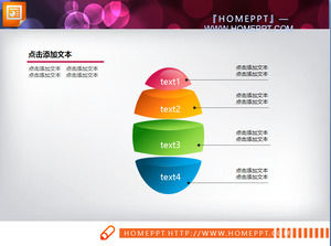 Indah hubungan hirarkis grafik Slide Template