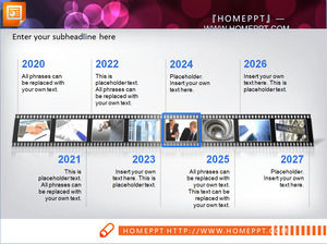 Film-Stil der Zeit natürlich PPT Diagrammvorlage herunterladen