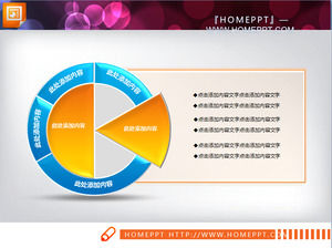 Fin tri-dimensională de plăcintă diagramă materiale slide-descărcare