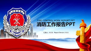 Fire knowledge preaching firefighter work report ppt template