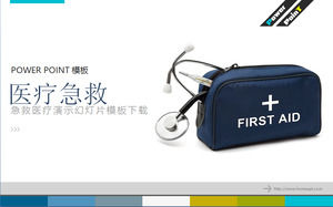 Erste-Hilfe-Kit Hintergrund medizinischer Notfall Diashow-Vorlage herunterladen