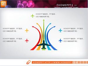 Five Runway Arrows Takeoff Styles Diffuse Relationships PPT Charts