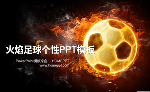 Flame Soccer Personality PPT Template Download