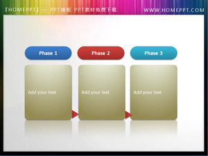 Material de la caja de texto diagrama de flujo PPT