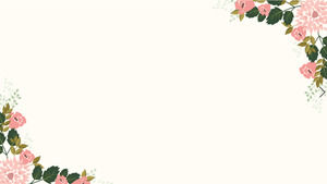 Flower and flower PPT border background picture