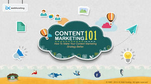 Foreign cartoon style content marketing PPT download