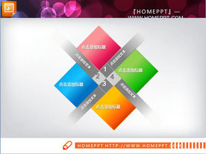 PPT grafik olarak yan yana dört dikdörtgen araya eklenmiş permütasyon