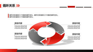 Plantilla PPT relación circular de cuatro anillos