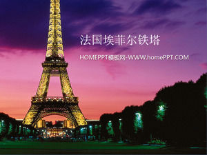 法国艾菲尔铁塔的背景自然景观幻灯片背景图片