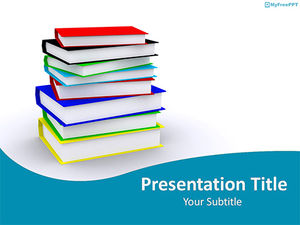 Plantilla de PowerPoint gratis - libros educativos