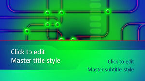 Tech PowerPoint Template vert gratuit