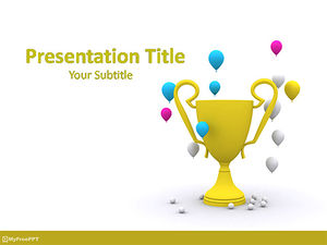 Free Victory Cup PowerPoint Template  Advertisements    
