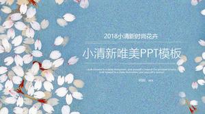 PPT-Vorlage für frische und schöne Blütenblätter